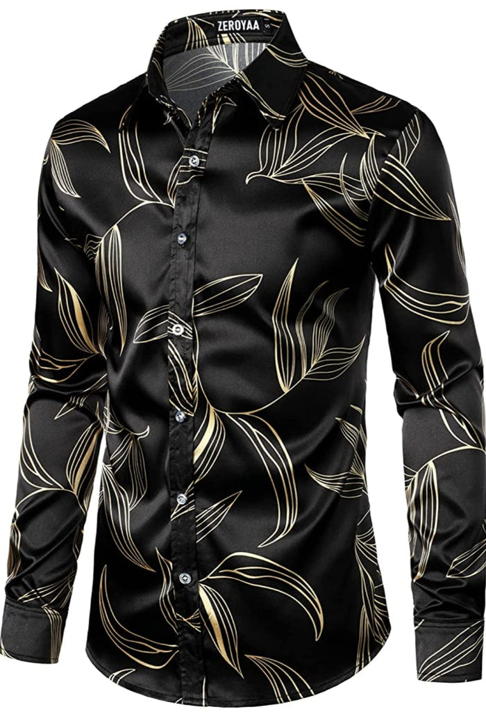 mens black silk dress shirt Shirts Hidden Placket Silk Silk Shirt Mens Black / M Black Silk Shirt made from Pure 100% Silk fabric Giorgio Armani Men's Silk Dress